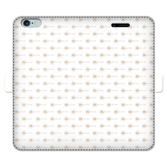 2K Gold & White Fully Printed Wallet Cases