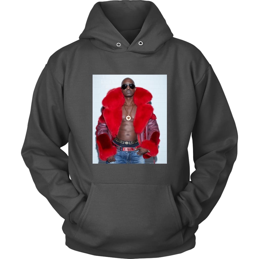 2K Bare Red Photo Hoodie - Charcoal / S