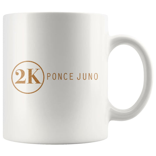 2K Gold & White Coffee Mugs - 11oz Mug