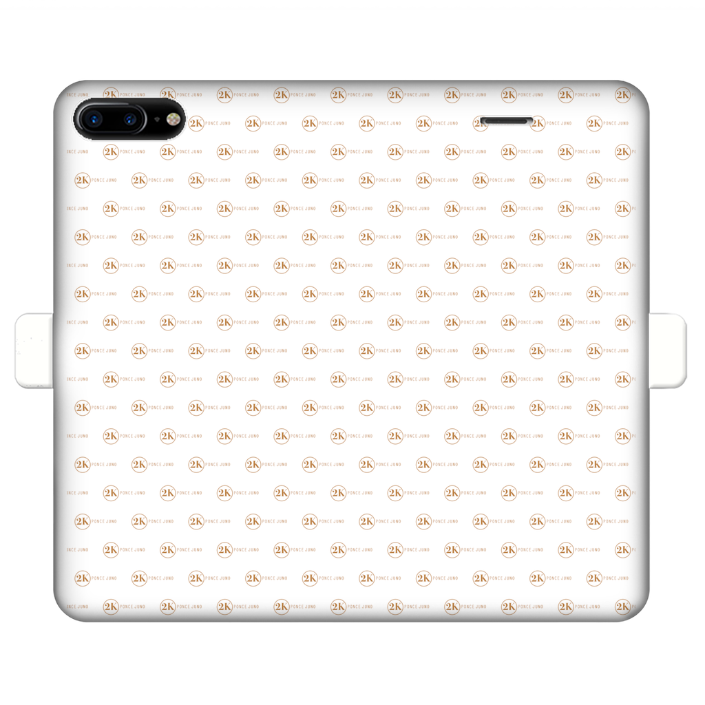 2K Gold & White Fully Printed Wallet Cases