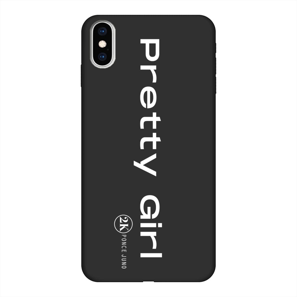 Pretty Girl Phone Cases - Black Soft Case - Apple iPhone Xs 